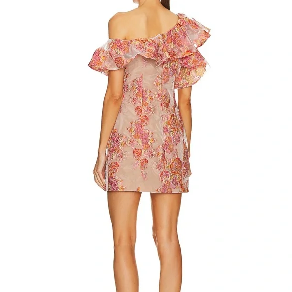 Elliatt Pink Floral One Shoulder Dress - Picture 3 of 5